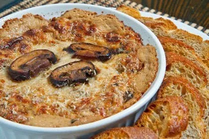 Hot Cheesy Mushroom Dip