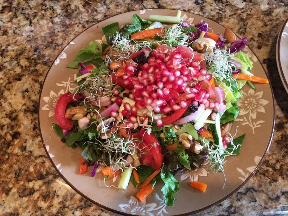 Pomegranate and Greens Salad