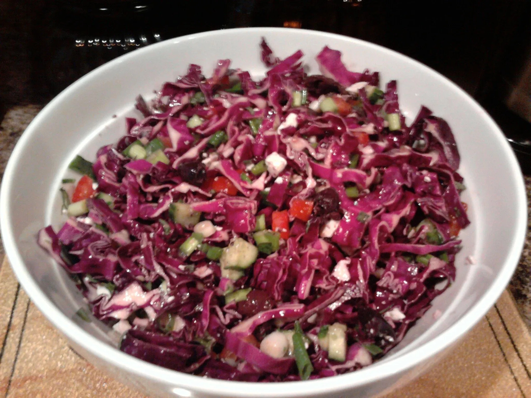 Raw Red Cabbage Cole Slaw